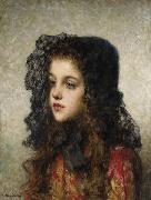 Alexei Harlamov Little Girl with Veil oil